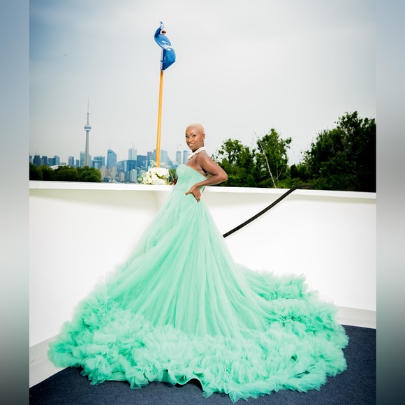 Sea foam green gown - Picture 3 of 10